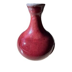 Jugtown Pottery Oxblood Vase 5" – Vernon Owens Signed & Dated 2009
